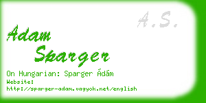adam sparger business card